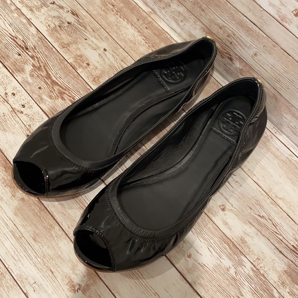 Tory Burch Black Flats